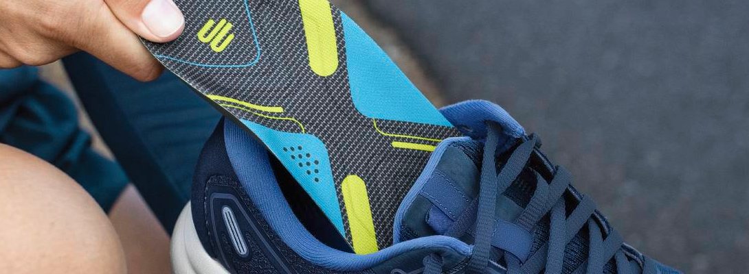 Running insert is pushed into a running shoe