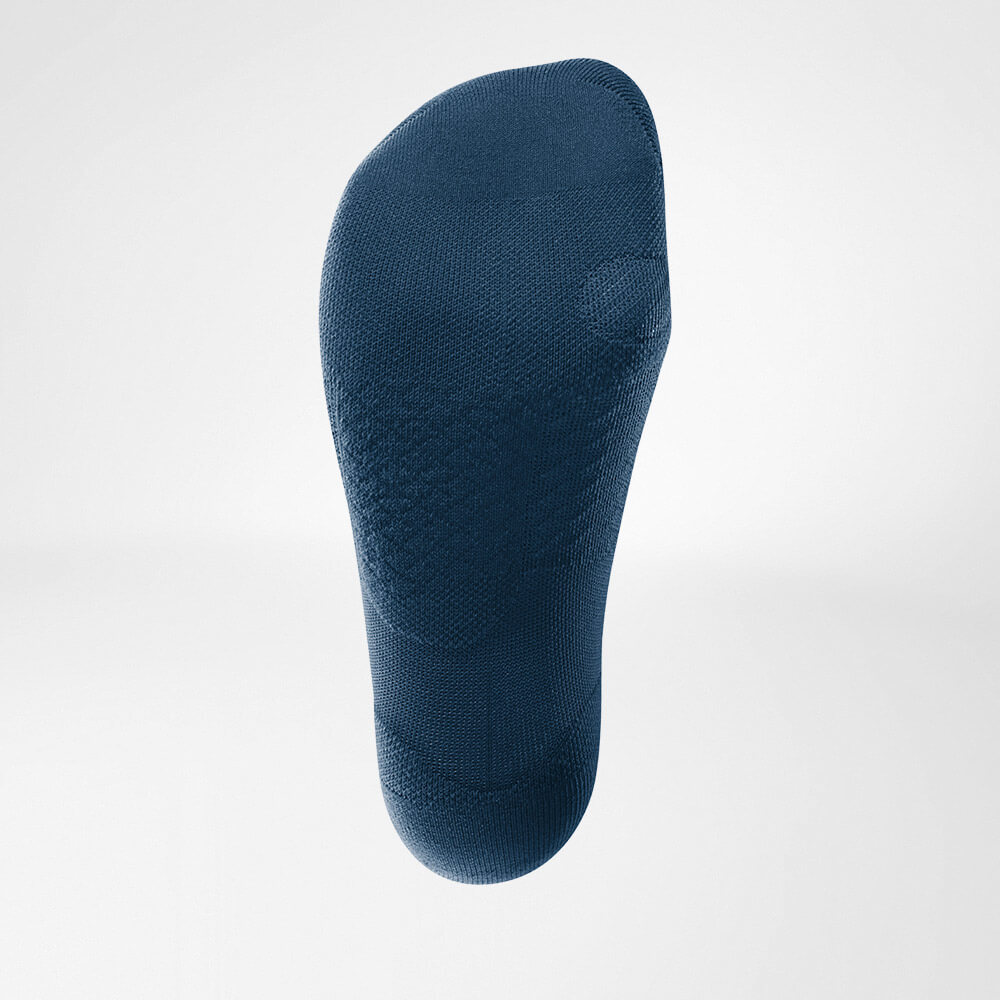 Mittellange Sportsocken ultraleicht navy Unteransicht Ansicht der Laufsocke dukelblau von unten