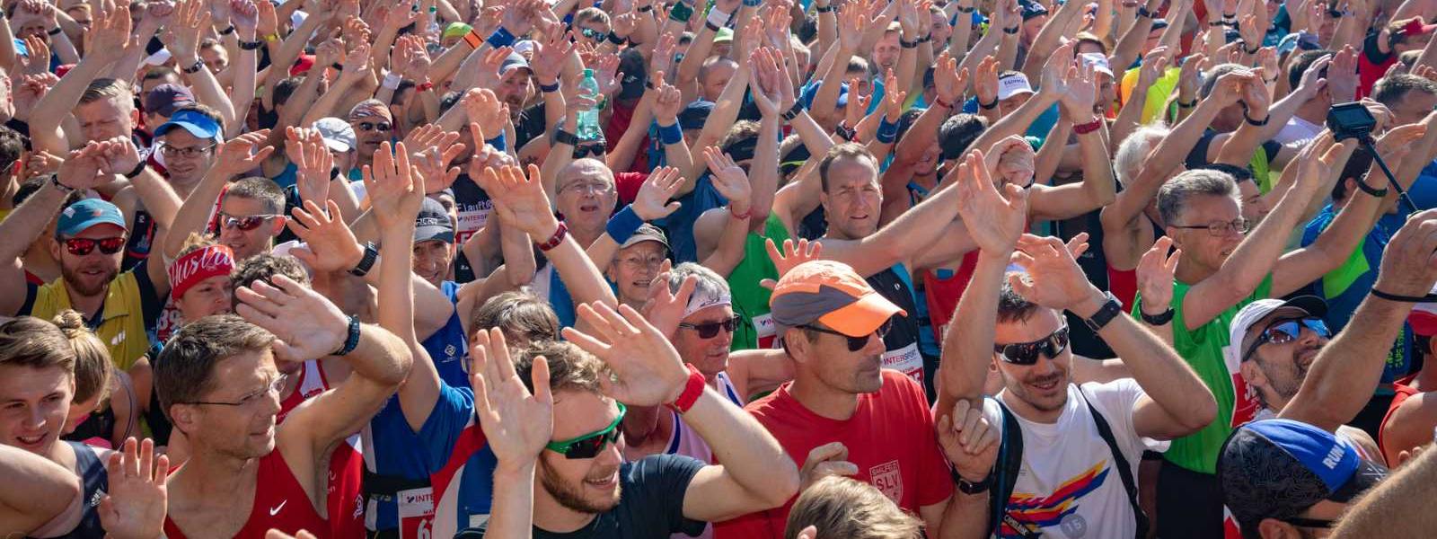 Snapshot of runners of the racing run before the start