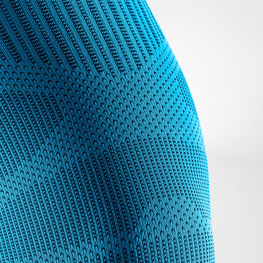 Detailed view of a Knee Sleeves with a focus on the various radio -ripped patterns