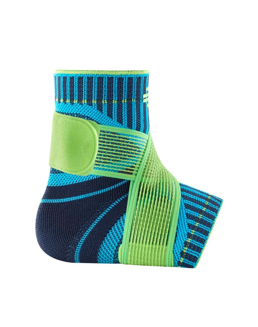 An adjustable ankle brace to prevent spraining.