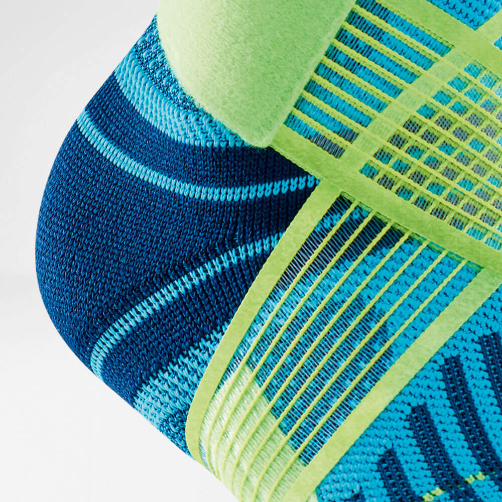 Ankle bandage rivera detail taping technology Detailed recording of the Ankle Support with a focus on the taping belt and the heel