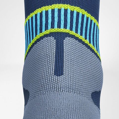 for Running Targeted Compression Zones Bauerfeind Run Performance Low Cut Socks Jogging Walking & Sports Arch Support Achilles Tendon Relief Men, Blue, 10.5-12 No Show Design 